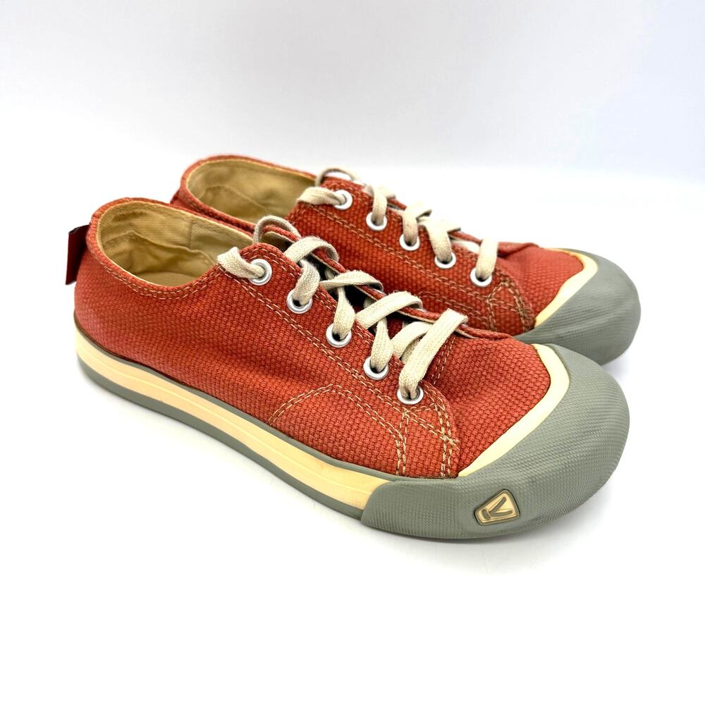 KEEN Women's Coronado Loe Top Canvas Lace-up Sneakers Coral Size 6